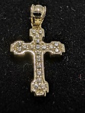 Solid 10k Gold Cross Pendant picture