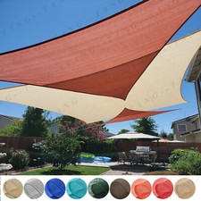 Outdoor Sun Shade Sail Rectangle Permeable UV Patio Garden Canopy Shelter Cover picture