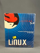 Sealed Official Red Hat Linux 5.2 Operating System Big Box PC 1998 CDs & Floppy picture