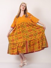 Women's Boho kantha Quilt Printed Gypsy kaftan Frock Dress Wholesale Mix Lot picture