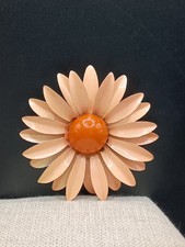 Vintage Large Enamel Flower Brooch Mod Pop Art 3