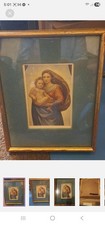 Vintage Ornate Framed Mother and Child Print by Dietrich - Mid-Century Style Art picture