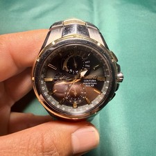 Seiko Coutura Perpetual Solar V198-0AB0 Two-Tone Men’s Watch Sapphire Crystal picture