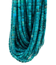 Genuine AAA Blue Natural Kingman Turquoise Heishi Gemstone Beads 4mm PGS409 picture
