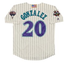 Luis Gonzalez 2001 Arizona Diamondbacks Home World Series Jersey Men’s Large picture