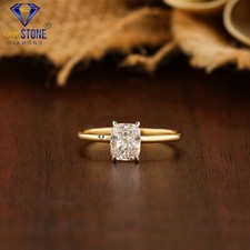 Women's Cushion Shape Moissanite Diamond Engagement Ring in 925silver 2.85ct TDW picture