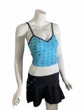 Blest Y2K Hot Topic dead stock Tank Skull Roses & Strawberries Size L picture