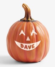 Personalized Jack-O-Lantern Pumpkin Orange Small Halloween Decor Custom Name picture
