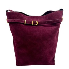 Madewell Red Belted Suede Satchel Bag picture