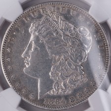 1884-S Morgan Silver Dollar AU Details Cleaned - Key Date picture