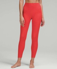 NWT Lululemon Align High Rise Pant 25 Carnation Red Size 6 Double Lined Holiday picture