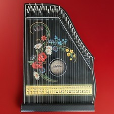 Vintage Jubeltone Zither Autoharp Konzert Salon Harfe Floral West Germany Music picture
