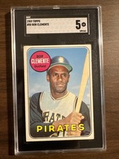 Roberto Clemente, 1969 Topps, 50, SGC 5, HOF picture