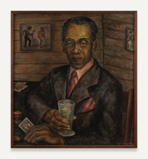 Painting African American Gambler in Reno NV by WPA Artist Aline Rhonie 1930 picture