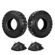 2X forklift tires 6.50-10 with Tube and Flap 6.50X10 Tires 12 PLY 650/10 picture