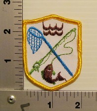 1970's / 1980's FISHING VINTAGE EMBROIDERED PATCH picture