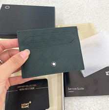 Montblanc Meisterstuck 6CC British Green Leather Card Holder Luxury NIB 2026 picture