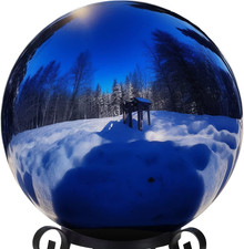 12 Inch Stainless Steel Gazing Globe, Hollow Ball Mirrored Surface Polished Shin picture