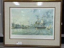 Original Vintage John Stobart Signed Lithograph “Alexandria” 326/750 Nautical picture