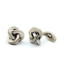 Vintage Aarre & Kroger Denmark Sterling Silver 925 MCM Knot Design Cufflinks picture