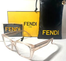 FENDI ROMA FE50094I 072 CRYSTAL PINK W/SILVER ACCENTS AUTHENTIC EYEGLASSES 52-19 picture