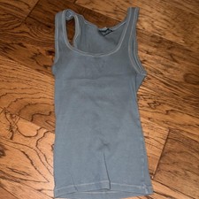 Skims light blue ribbed tank top #skims #basics picture