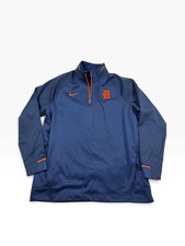 Blue Nike Dri-Fit Detroit Tigers Pullover Sweatshirt Men's XL picture