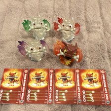 Extremely Rare Activision Skylanders Fire Bone Hot Dog Translucent lot Working picture