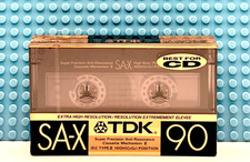 TDK  SA-X   90  1989  EUROPE  TYPE II    BLANK CASSETTE TAPE (1) (SEALED) picture