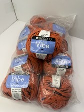 Berroco Vibe Bulky Yarn Orange Black Wool Nylon Blend Lot Of 10 Halloween picture