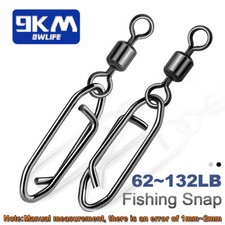 50~200Pc Fishing Rolling Swivel with Safety Snap Quick Change Fishing Power Clip picture