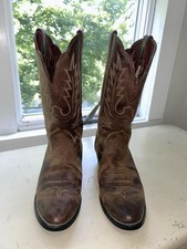 Ariat Heritage R Toe Distressed Brown Leather Western Cowboy Boots | Women’s 9B picture