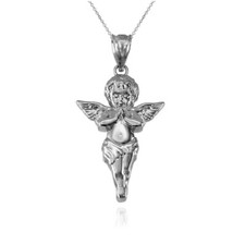Sterling Silver Angel Pendant Necklace picture