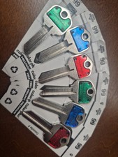 6x Kwikset KW1 ColorPlus Key Blanks MIXED COLORS HILLMAN #66  (LSK08) picture