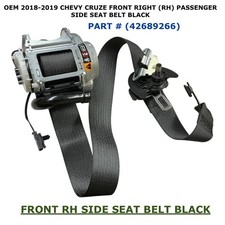 2018-2019 Chevy Cruze front right side seat belt BLACK 42689266 picture