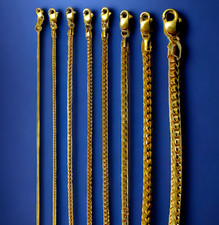 14K Yellow Gold SOLID Franco Round Box Necklace Chain Real Gold 1mm-6mm 16