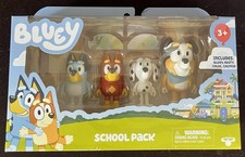 Bluey School Pack Figure Set: Bluey, Rusty, Chloe, Calypso - Kids Toy, NEW picture