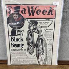 Vintage 1920 Haverford Cycle Black Beauty Bicycle Advertisement Color Firestone picture