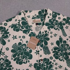 Patagonia Shirt Mens XL Ivory Green Pataloha Hawaiian Camp Retro Print Foral picture