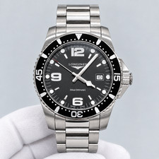New Longines HydroConquest Quartz 41 Black Dial Steel Men's Watch L3.740.4.56.6 picture