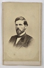 Antique CDV Photo Victorian Handsome Man Beard Fashion Shew San Francisco CA  picture