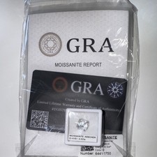 GRA Certified 4.0ct Asscher Cut Moissanite D VVS1 Loose Gemstone picture