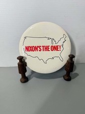 Vintage Richard Nixon 1968 Presidential Campaign Button - Nixon's The One picture