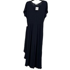 LAMade Blue Short Sleeve Jersey Knit Jumpsuit Size Small New picture