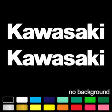 (2) Fits Kawasaki Sticker Vinyl Decal - Racing Bike Motorcycle Tank Set Window picture