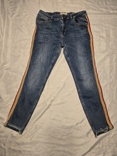 Mos Mosh Bradford Blue Carrol Jeans Size 33 Womens Designer RARE  Embroider Side picture