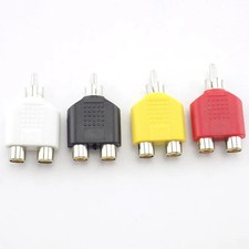 4Pc/lot RCA Connector Y Splitter AV Audio Video Plug Converter 1Male to 2Female picture