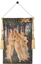 Medieval Vintage Tapestry Wall Hanging - Jacquard Art Replica of Three Nymphs picture