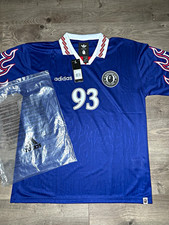 adidas x BAPE Blue Short Sleeve Soccer Jersey #93 Men's Size L picture