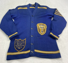 VTG 1948 Englewood Mills Wool Varsity Sweater Tilden Tech Letterman picture